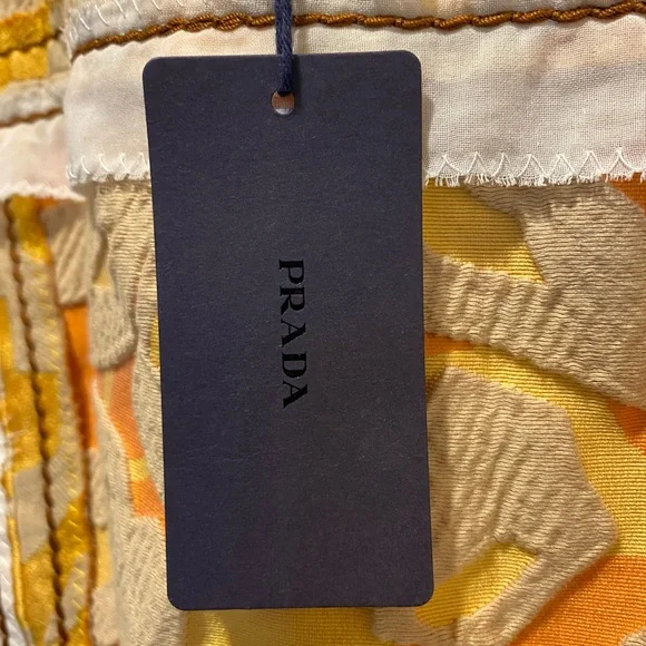 Prada Runway SS2009 Cloqué Astratto Dress Sabbia Arancio IT42 (US6) NWT - Picture 5 of 10